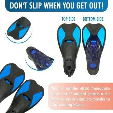 Short Floating Swimming Fins for All Ages