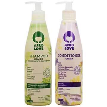 Afro Love Shampoo & Conditioner Set – Nourishing & Sulfate-Free for Natural Hair