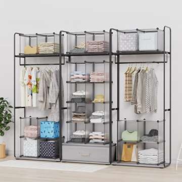 Versatile HOMIDEC Closet Organizer - 9 Cube Storage