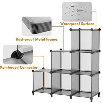 Versatile HOMIDEC Closet Organizer - 9 Cube Storage