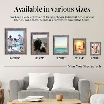 BarnwoodUSA LLC Farmhouse Rustic Signature Picture Frame, Reclaimed Wood Photo Frame—Wooden Wall Frame for Living Room, Bedroom, Office Display, Made in USA,18" x 24" Natural Weathered Gray