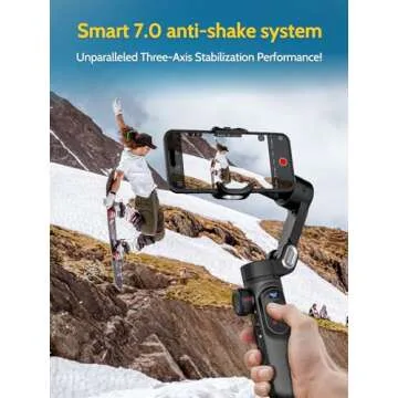 AOCHUAN Gimbal Stabilizer for Smartphone, Gimbal w/Wireless Charging iPhone Gimbal for iPhone 15 Pro...