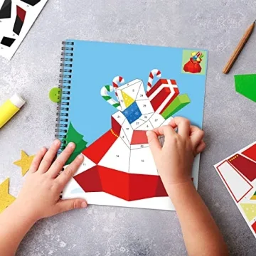 Fun Christmas Sticker Paint Books for Kids Ages 4-8