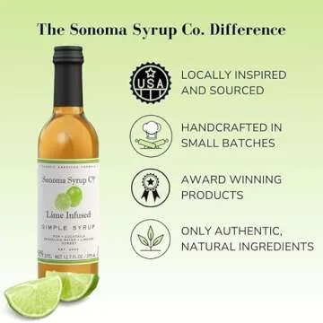 Sonoma Syrup Co Lime Infused Simple Syrup - Zesty 12.7 fl oz