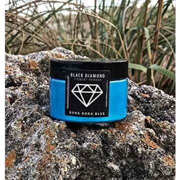 *Bora Bora* Blue Premium Black Diamond Mica Powder Pigments | Versatile DIY Arts and Crafts Additive | Ideal for Resin, Epoxy, Soap Making, Acrylic, Woodworking, and Bath Bombs