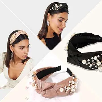 Ivyu Headbands for Women Head Bands - 6 Diademas Para Mujer De Moda Padded Hair Accessories Hairbands for Girls No Slip Fashion Cute Headband Gift for Women