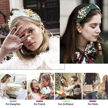 Ivyu Headbands for Women Head Bands - 6 Diademas Para Mujer De Moda Padded Hair Accessories Hairbands for Girls No Slip Fashion Cute Headband Gift for Women