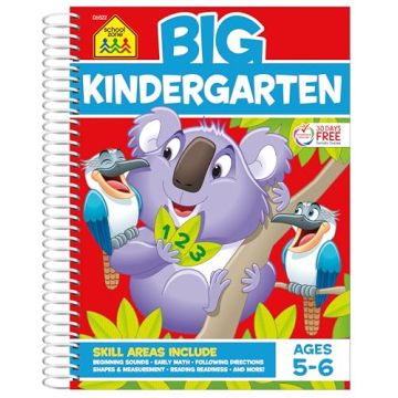 School Zone Big Kindergarten Workbook - 320 Spiral Pages for Young Learners 5 to 6