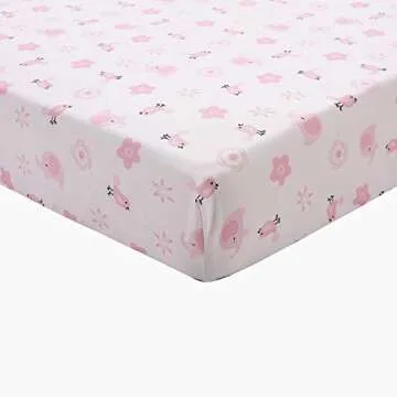 4-Piece Pink Elephant Crib Bedding Set for Baby Girls