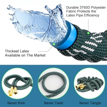 Expandable Garden Hose 50 ft with 10 Function Nozzle