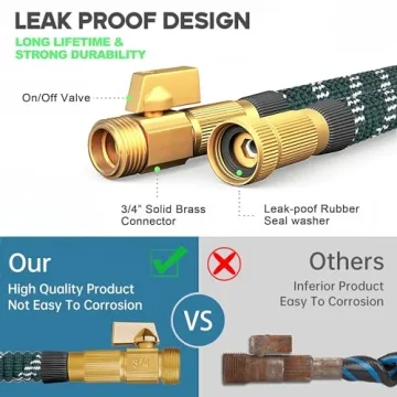 Expandable Garden Hose 50 ft with 10 Function Nozzle