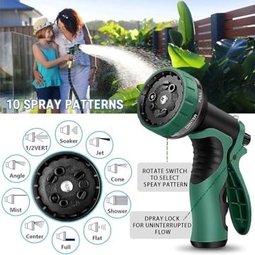 Expandable Garden Hose 50 ft with 10 Function Nozzle
