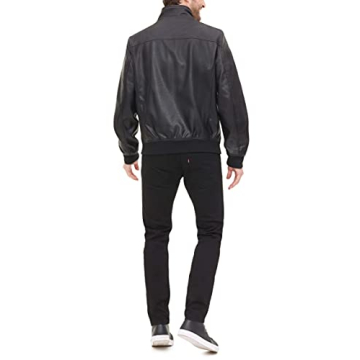 Tommy Hilfiger Faux Leather Bomber Jacket for Men