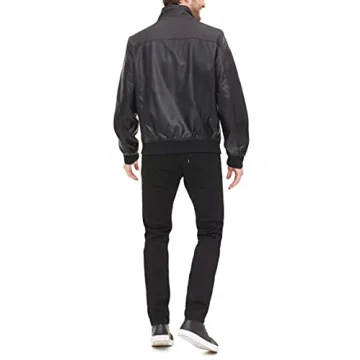 Tommy Hilfiger Faux Leather Bomber Jacket for Men
