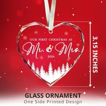 Beautiful Mr and Mrs Ornament for Weddings - Gift Ready