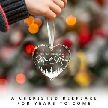 Beautiful Mr and Mrs Ornament for Weddings - Gift Ready