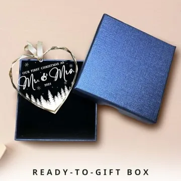 Beautiful Mr and Mrs Ornament for Weddings - Gift Ready