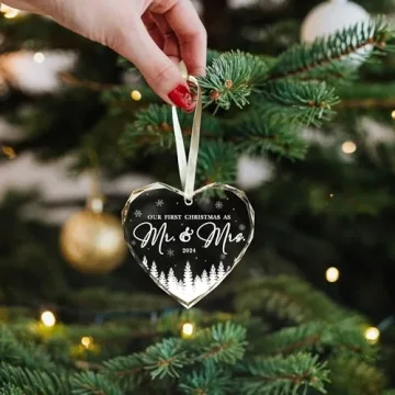 Beautiful Mr and Mrs Ornament for Weddings - Gift Ready