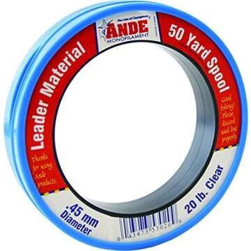 Ande PCW50-20 Mono Leader Wrist, 50-Yard Spool, 20-Pound