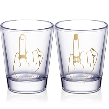 Mimorou Bride and Groom Glasses 2 Pieces Ring Finger Wedding Wine Glasses Funny Bride Wine Glass 2 oz Wine Glasses Mr and Mrs Engagement Gifts Stemless Wine Glass for Newlyweds Couples