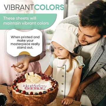 Splendid Sensations 25 ct Edible Paper, Edible Printer, Edible Images for Cakes, Edible Paper for Cakes and Cookies, Sugar Paper, Icing Sheets, Edible Cake Images, Edible Cake Prints