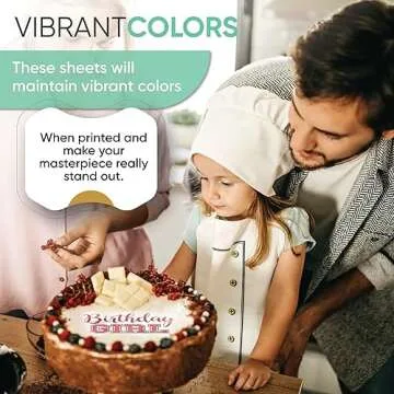 Splendid Sensations 25 ct Edible Paper, Edible Printer, Edible Images for Cakes, Edible Paper for Cakes and Cookies, Sugar Paper, Icing Sheets, Edible Cake Images, Edible Cake Prints