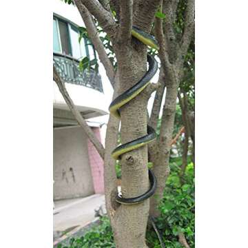 Brandon-super Realistic Rubber Black Snake 52 Inch Long Scare Toy