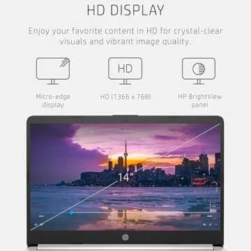 HP 14 Ultrabook with Intel 4-Core CPU and Microsoft 365
