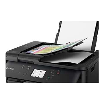 Canon PIXMA TR7520 All-In-One Wireless Home Photo Office All-In-One Printer with Scanner, Copier and Fax: Airprint and Google Cloud Compatible, Black, Works with Alexa