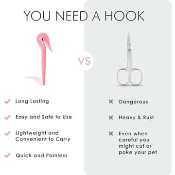 THE PONY PICK Rubber Bands Cutter for Hair Removal - Pain-Free Hair Band Remover - Easy 3 Pack with ...