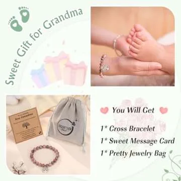 UNGENT THEM New Grandma Gifts First Time 2025 Promoted Soon to Grandma to be Pregnancy Announcement 1st Mom Grandparents Bracelet
