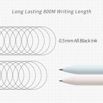 Kaco FIRST Gel Pens Cute Stationery Black Ink 2 Pieces with Extra 4 Refills, 0.5 mm Fine Point, Aesthetic Cute Star Pens for Journaling