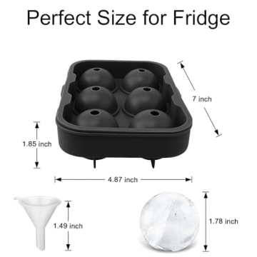 Silicone Round Ice Cube Mold for Whiskey & Cocktails