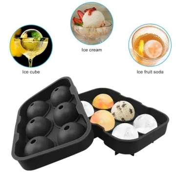 Silicone Round Ice Cube Mold for Whiskey & Cocktails