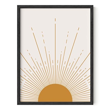 HAUS AND HUES Minimalist Mid Century Modern Wall Art, Unframed