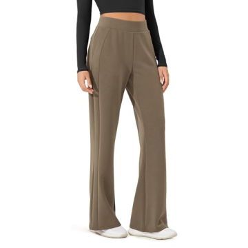 ODODOS Women's Modal Soft Mini Flared Pants with Pockets High Waist Pull-On Casual Lounge Pants-31 I...