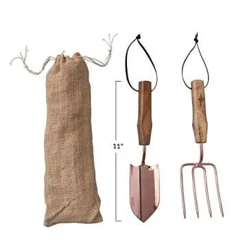 Creative Co-Op Garden Tools with Wood Handles