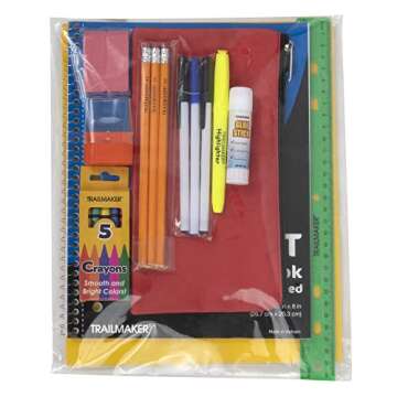 20 Piece School Supplies Pack for K-12 Back to School Supplies Bundle for School Students, Boys and Girls