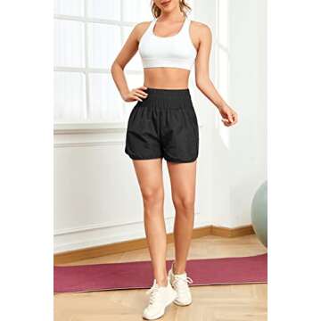 Women's Athletic Shorts High Waisted Casual Summer Preppy Clothes Running Cute Shorts Gym Sports Sho...