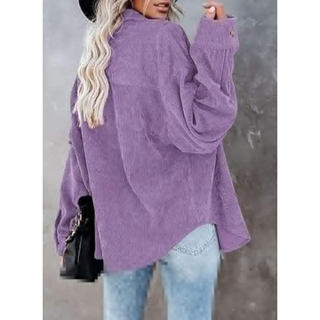 Womens Stylish Corduroy Shacket for All Seasons