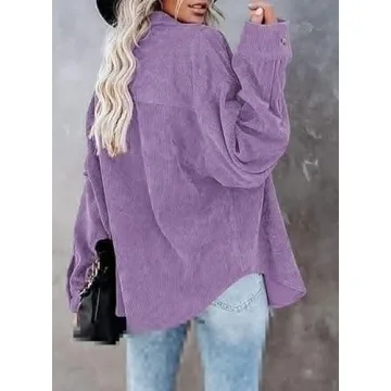 Womens Stylish Corduroy Shacket for All Seasons
