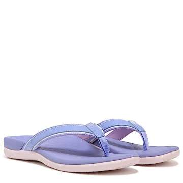 Vionic Women's Tide II Toe Post Sandal - Supportive Ladies Flip Flops That Include Three-Zone Comfort with Orthotic Insole Arch Support