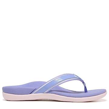 Vionic Women's Tide II Toe Post Sandal - Supportive Ladies Flip Flops That Include Three-Zone Comfort with Orthotic Insole Arch Support