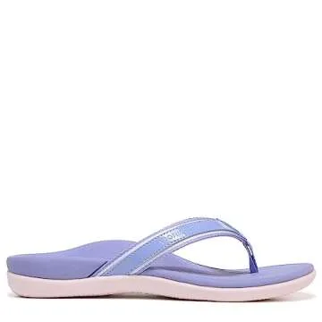 Vionic Women's Tide II Toe Post Sandal - Supportive Ladies Flip Flops That Include Three-Zone Comfort with Orthotic Insole Arch Support