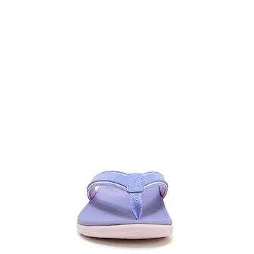 Vionic Women's Tide II Toe Post Sandal - Supportive Ladies Flip Flops That Include Three-Zone Comfort with Orthotic Insole Arch Support