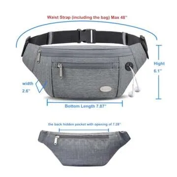 Entchin Fanny Pack - Stylish Crossbody Belt Bag with Pockets