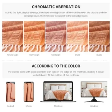 BOURINA Cozy Herringbone Throw Blanket for All Seasons