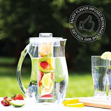 Homeries Fruit Infuser Pitcher for Delicious Hydration