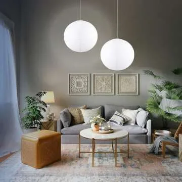 White Round Paper Lanterns for Home and Parties