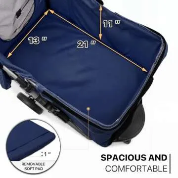 MoNiBloom 3 Wheels Pet Stroller for Small Pets